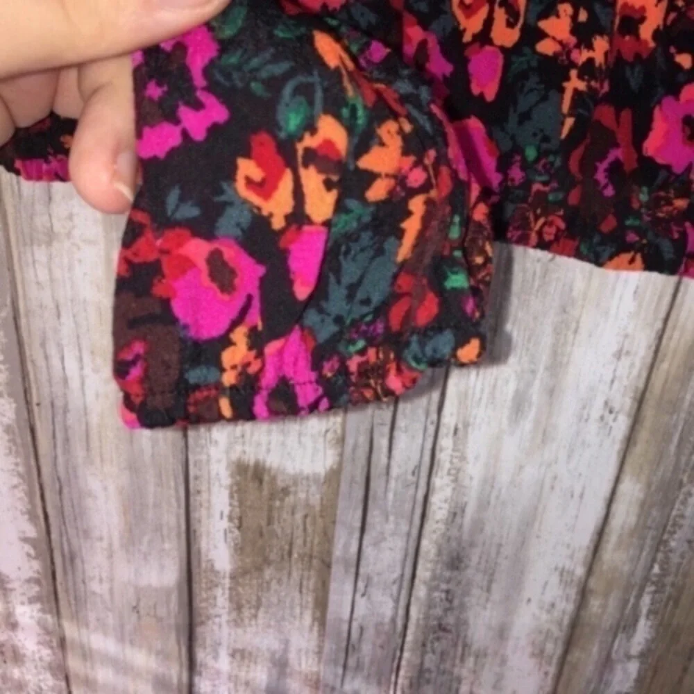 Wild Fable Neon Floral Long Sleeve Blouse - Picture 3 of 6